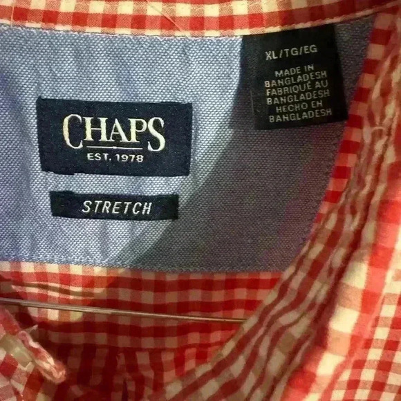 Chaps stretch Short Sleeve Button Down Shirt Size xl - Picture 3 of 3